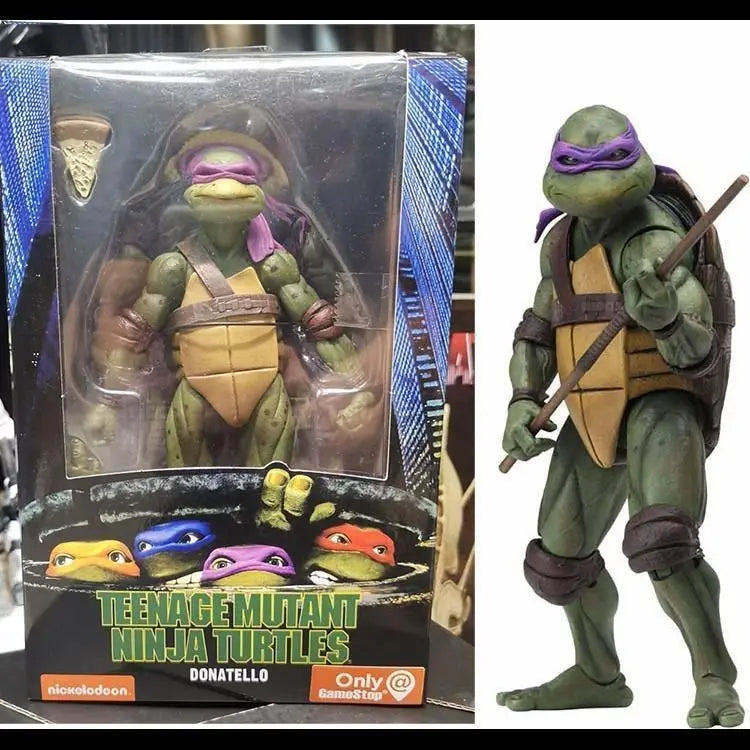 Neca Ninja Turtles 1990 Movie Version Limited Edition 7 Inch Posable Action Figure Collectible Model Toy Gift Anime Figure Model