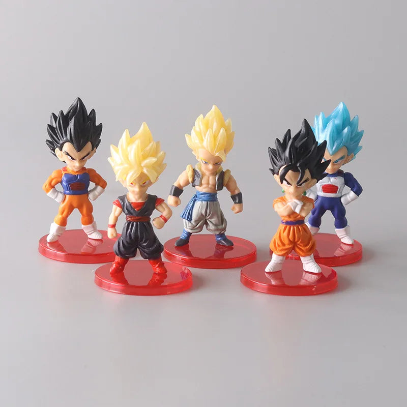 36 PCS  Dragon Ball hand-made full set of model anime Saiyan the Monkey King Vegeta Torankusu doll ornaments gifts.