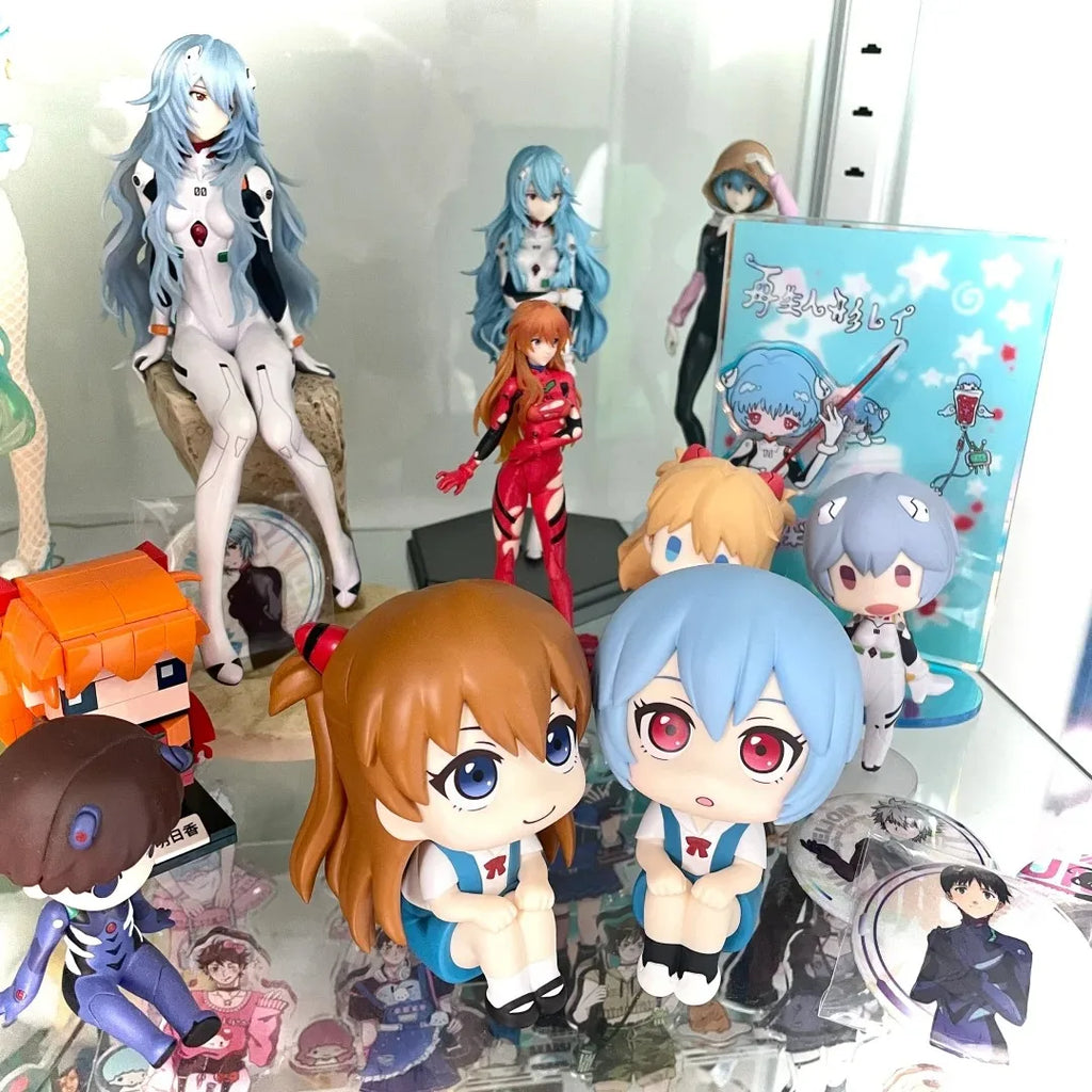 New Neon Genesis Evangelion Anime Figure EVA Ayanami Rei Asuka LookUp Q Version Model Desktop Ornament Gift Doll Toys
