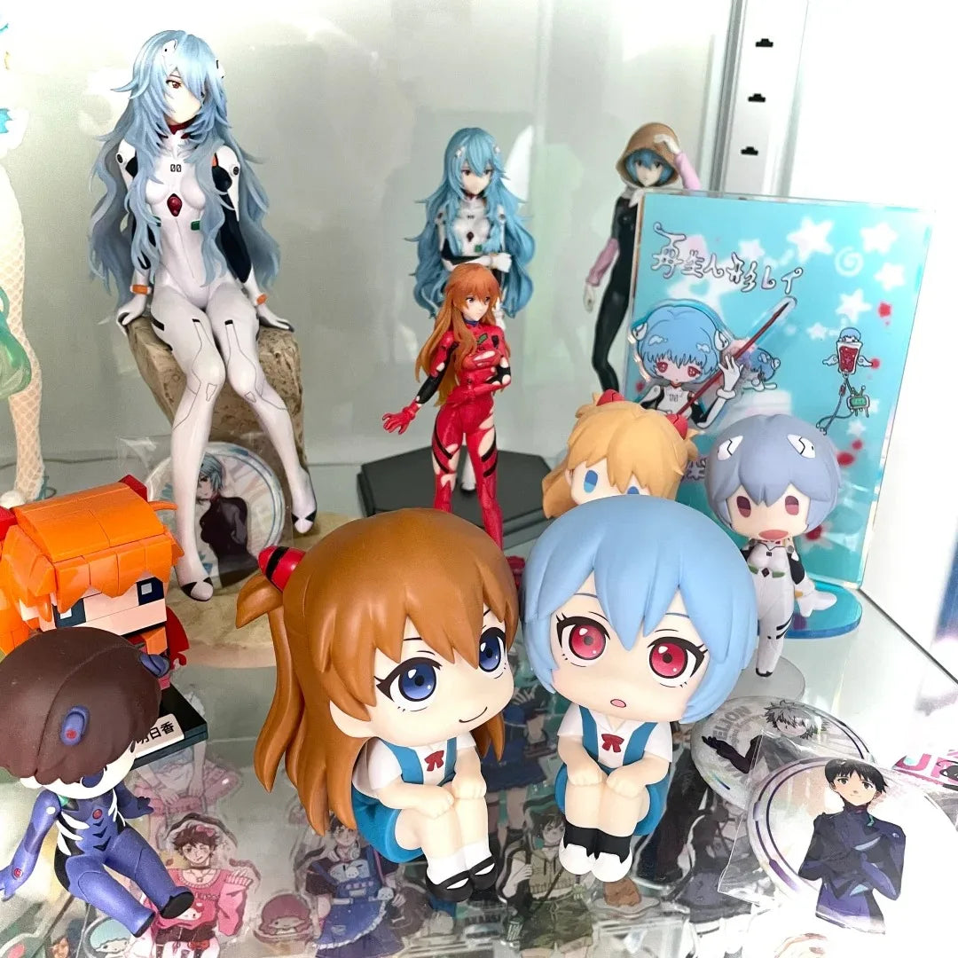 New Neon Genesis Evangelion Anime Figure EVA Ayanami Rei Asuka LookUp Q Version Model Desktop Ornament Gift Doll Toys