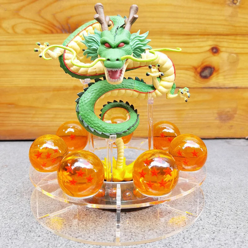Dragon Ball Shenron Figure With 7 Star Crystal Balls Set Anime Statue Model Desktop Collectible Ornament Gift