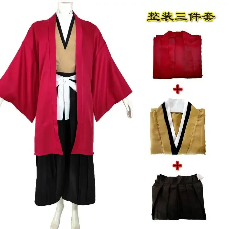 Anime Tsugikuni Yoriichi Cosplay Costume Wig Halloween Party Kimono