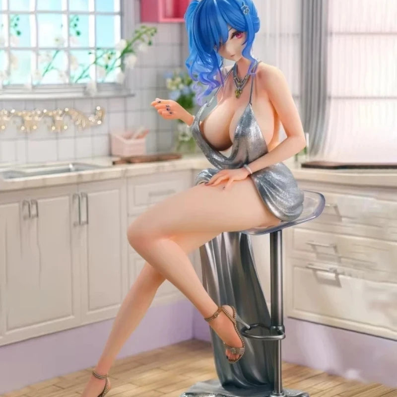 Azur Lane St. Louis Anime Figure 28cm Seated Pose Evening Dress Version Collectible Statue for Desktop Decoration Gift