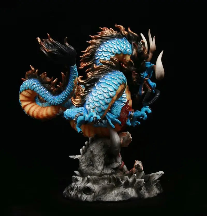 Anime 22cm One Piece Anime Figure Gk Kaido Dragon Form Four Emperors With Lamp Pvc Action Figure Model Dolls Antistress Toy Gift