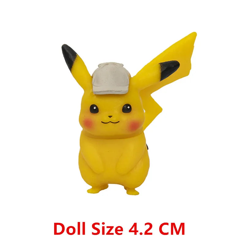 Pokemon Cartoons Anime Figure Pikachu Charmander Eevee Squirtle Cosplay Toys Model Figure Collection Dolls Birthday Gift