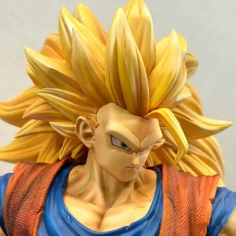 Dragon Ball 54cm JT 2% SSJ3 Goku Action Figures Large Size PVC Exquisite Anime Statue GK Collectable Model Toy Desktop Deco Gift