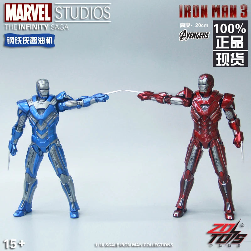 ZD Toys Marvel Studios Iron Man MK3 Action Figure MK35 MK24 MK40 MK38 Tony Stark Ironman Figure Action Collect Toy Gift