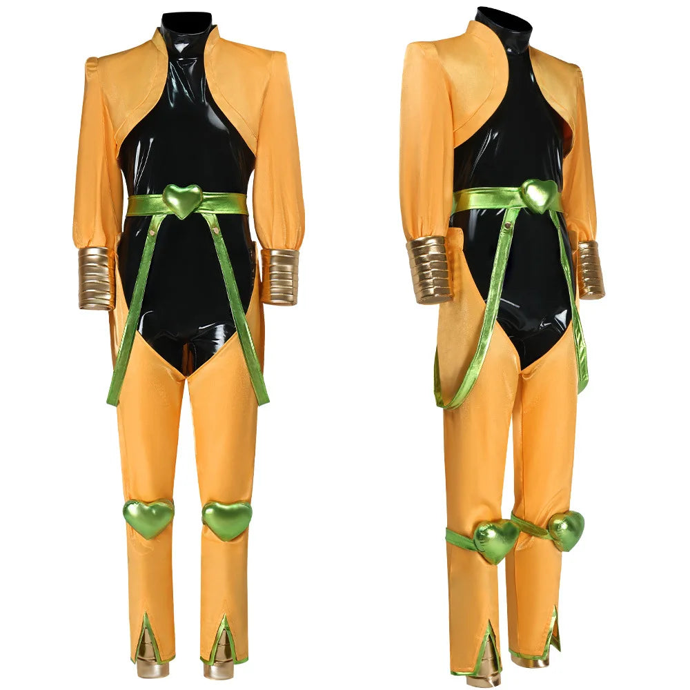 Anime Dio Brando Cosplay Costumes Yellow Uniform Outfit Halloween Carnival Party Prop For Women Men Cosplay Accessories