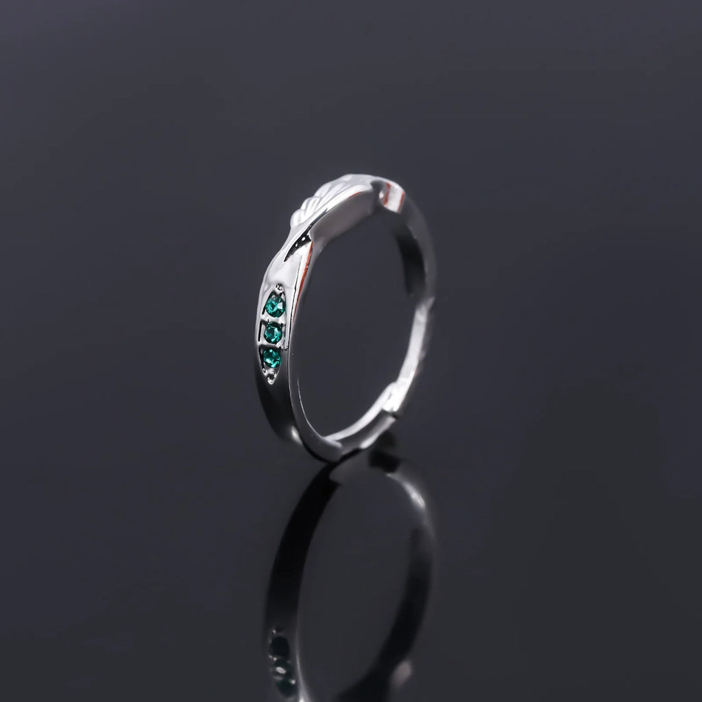 Brdwn Attack on Titan Unisex Eren Jager Mikasa Ackerman Cosplay Halloween Lovers Couple Ring