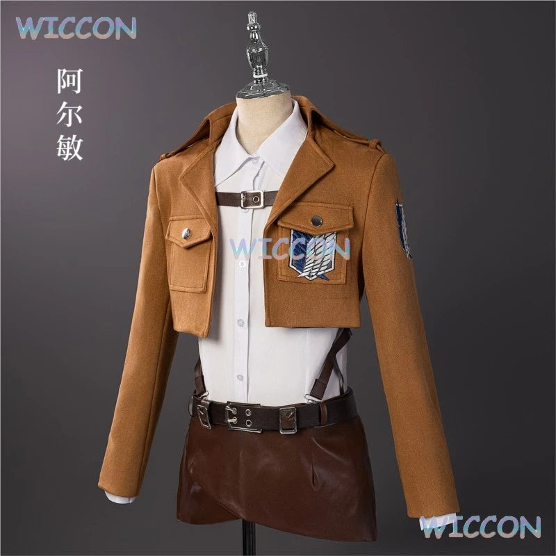 Anime Attack Cos On Titan Eren Jaeger Mikasa·Ackerman Cosplay Armin Arlert Hange Zoe Costume Survey Corps Full Set Women Men Cos