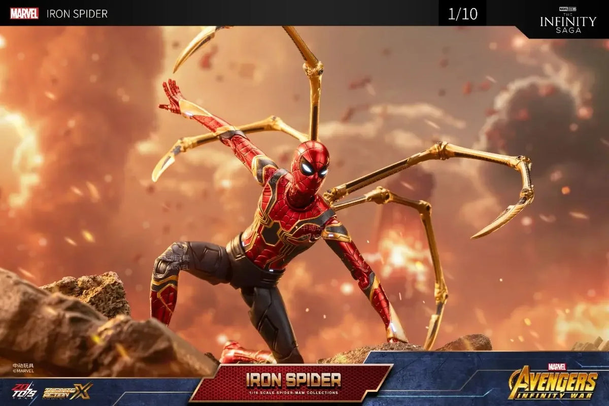 ZD Toy Iron Spider Man Advanced suit legends No Way Home Peter Parker Gold Black Red Model Action Figure Adult Collectible Toy