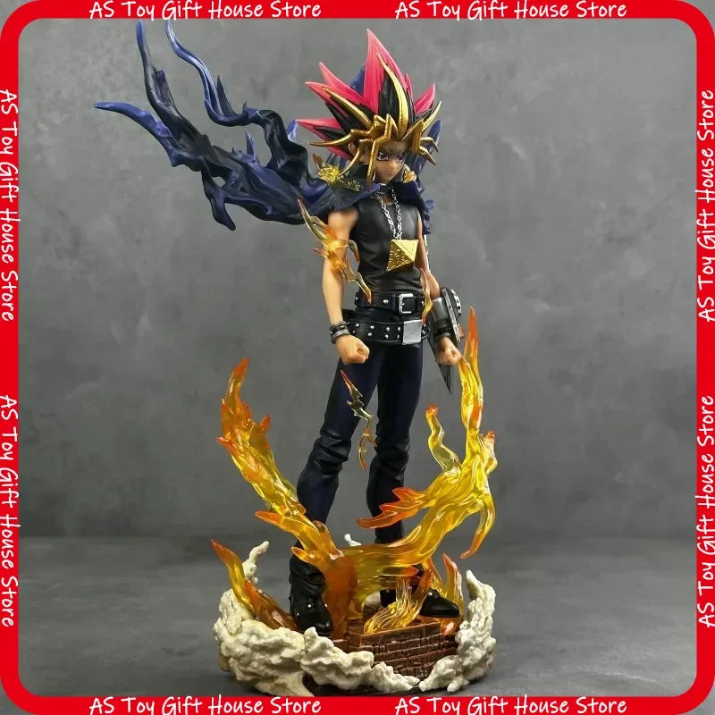 Yugi Muto Anime Figure 28cm Pvc Collectible Model Statue Dual Headed Duel Monster Home Decoration Gift For Adult Collectors