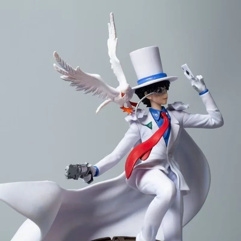 Kaitou Kid Figure, Detective Conan Merchandise, White Dress Design, Pigeon Special Effects, Collectible Ornament Gift