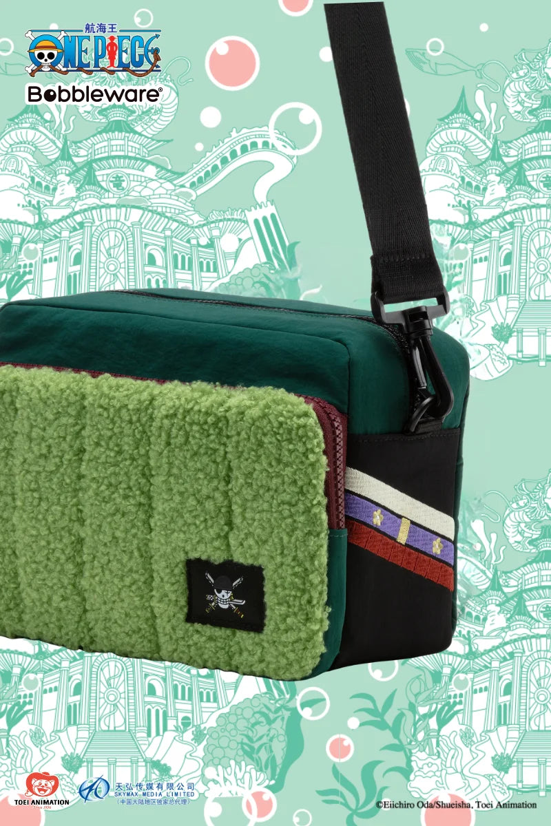 Official One Piece Anime Shoulder Bag Luffy Zoro Chopper Crossbody Bag Waterproof Layer Travel Storage Bag Fans Collection Gift.