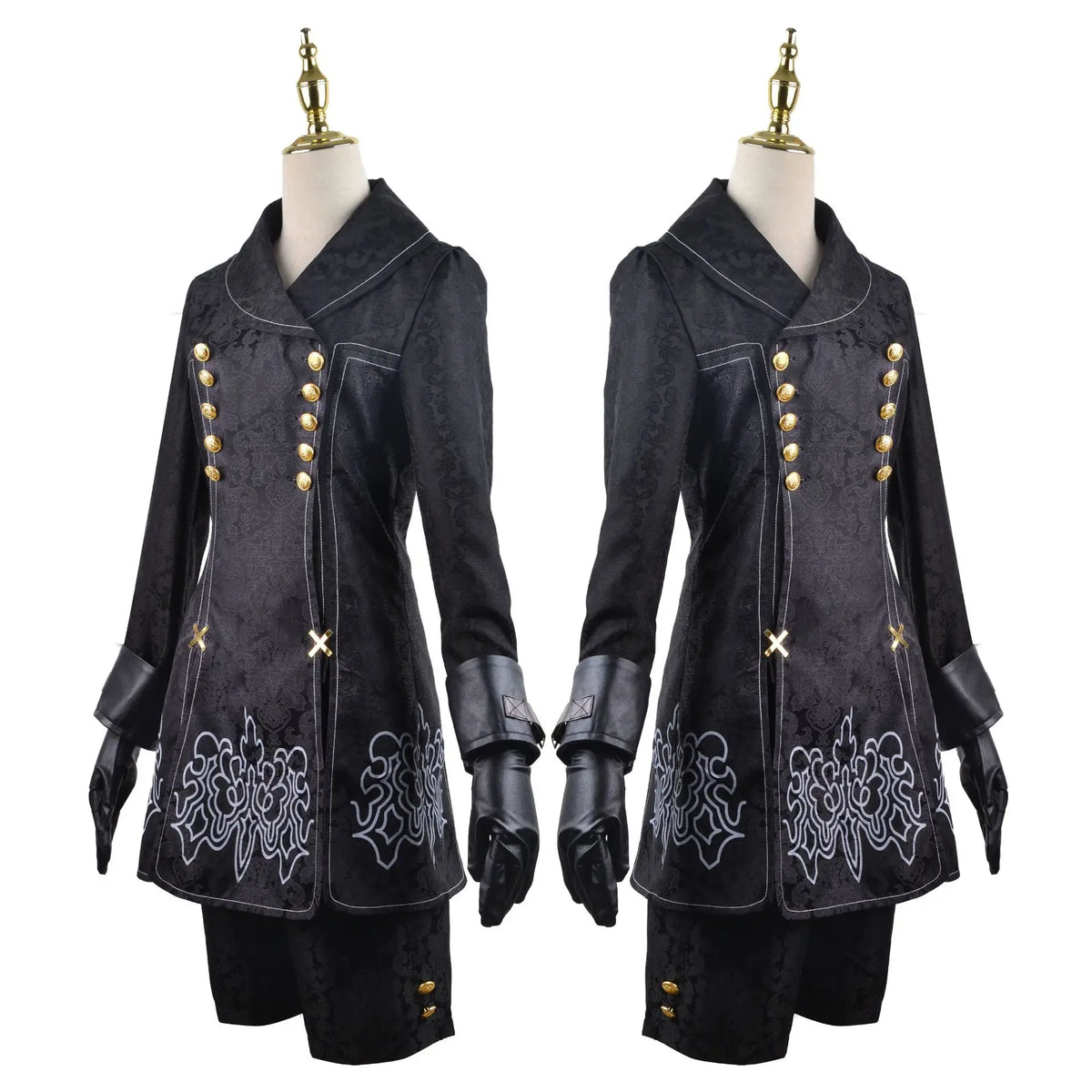 Anime Nier Automata Cosplay 9S Yorha 2B Cosplay Suit Male Women Outfit Wig Disguise Costume Plus Size Fancy Party Black Dress