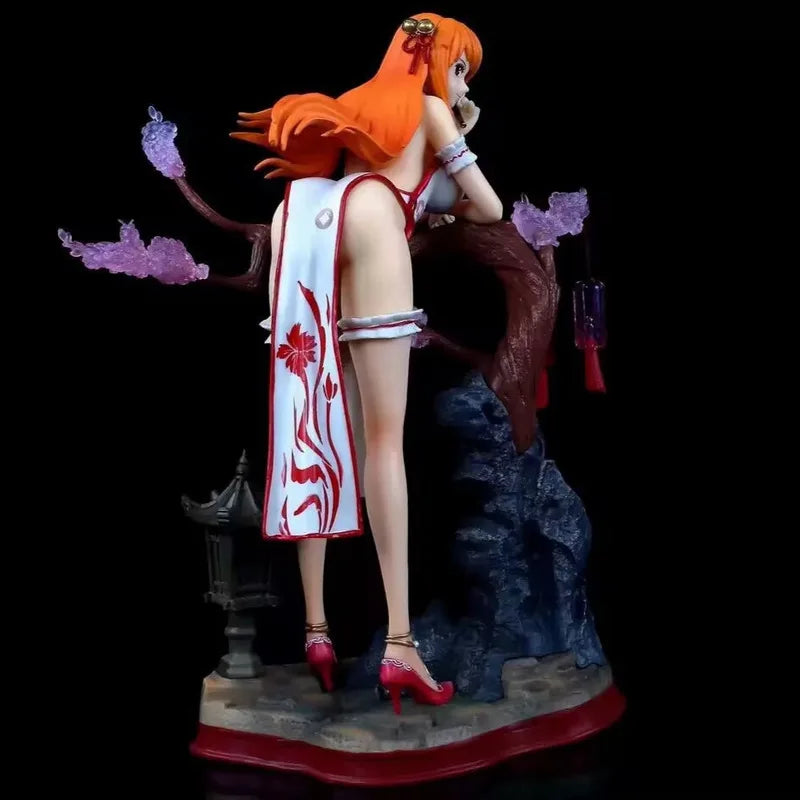 One Piece Nami Cheongsam Boxed Anime Figure Gk Statue Collectible Model Anime Character Decoration For Adult Collectors