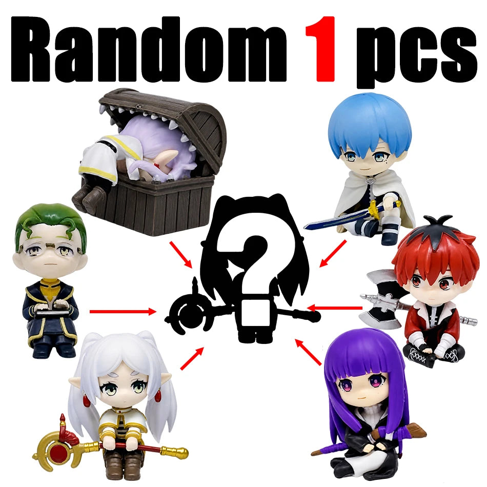 New Bandai Frieren: Beyond Journey's End 7.5cm Anime Figures Frieren Himmel Action Figure Cute Anime Figure Ornaments Collection