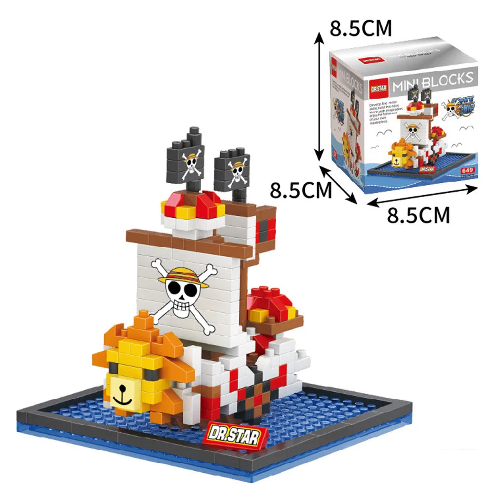 One Piece Anime Pirate Ship Building Blocks Thousand Sunny Going Merry Moby Dick Bricks Piece Figure Creative Toys Birthday Gift