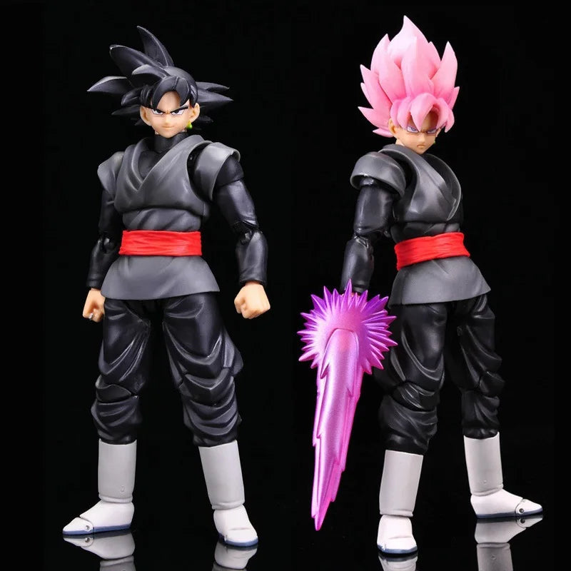 New Dragon Ball Black Goku Zamasu Anime Action Figure Super Saiyan Movie Version Dbz Model With Multiple Accessories Toys Gifts