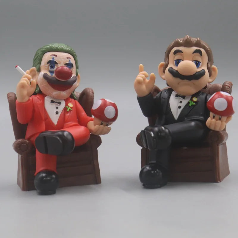 New Cosplay The Godfather The Joker With Chair Action Figure Toys Collection Movie Model PVC Doll Desktop Ornament