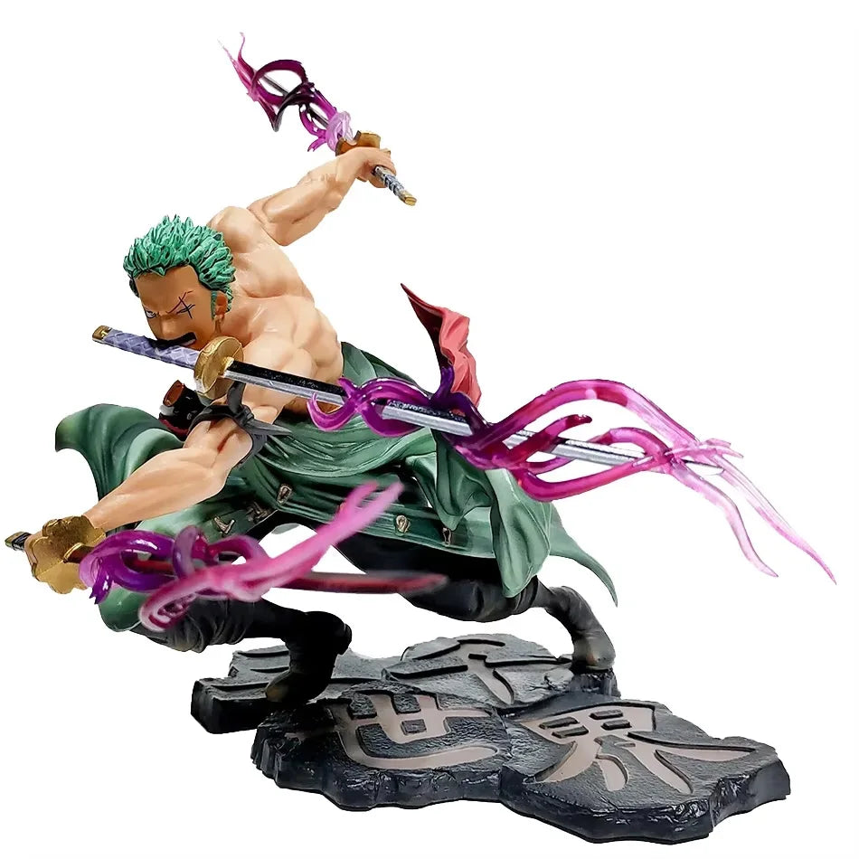 Hot 10cm One Piece Anime Figure GK Roronoa Zoro Three-blade Sa-maximum Manga Anime Statue Action Figure Collection Model Gifts
