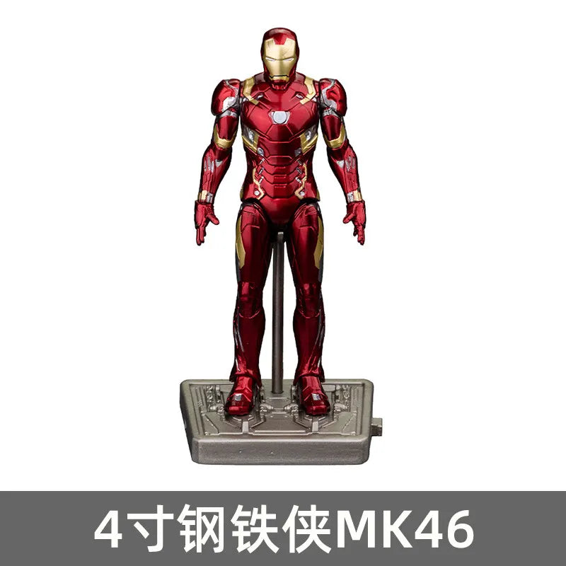 ZDTDS Original Iron Man 4 Inch MK42 MK43 MK45 MK46 MK50 MK85 Mark Action Figure Marvel Legend Avengers Tony Stark Toy Model Gift