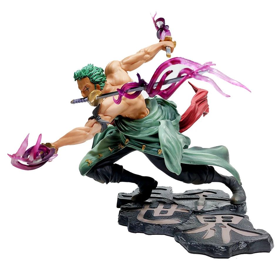 Hot One Piece 21cm Anime Figure Roronoa Zoro Three-blade Sa-maximum Manga Anime Statue Action Figure Collection Model Kid Toy