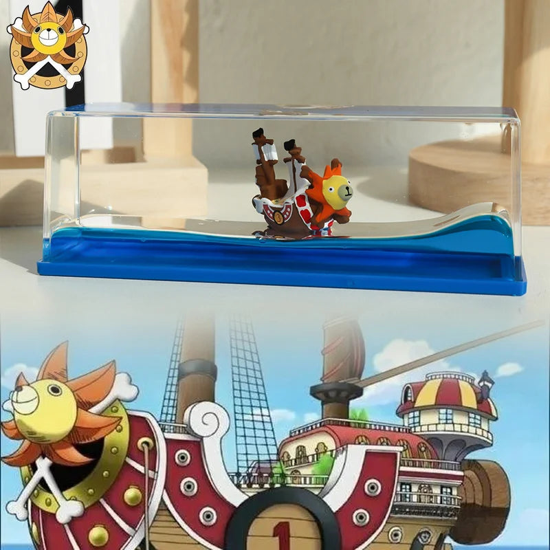 Thousand Sunny Floating Ship Fluid Liquid Barco Ship Going Merry One Piece Floating Boat Desk Decoration House Decor Toy Gift