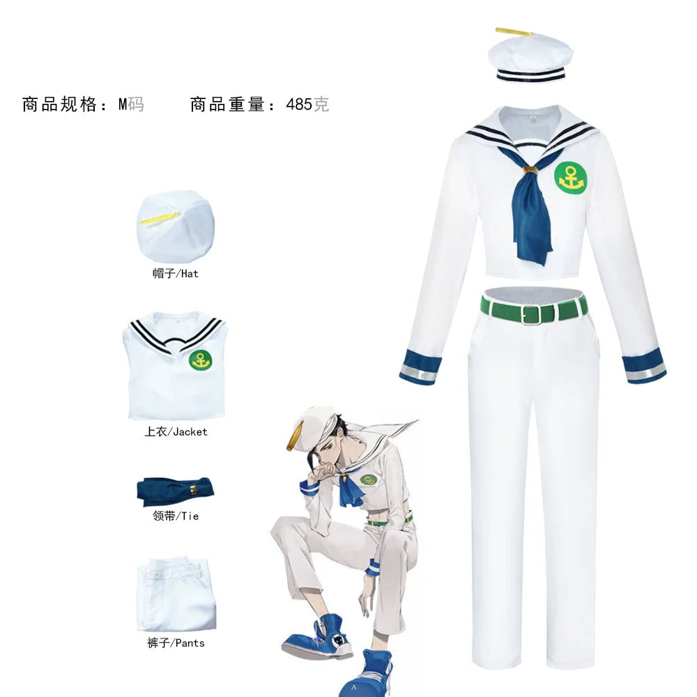 Higashikata Josuke Jo Cosplay Jo's Costume Women Man Suit Adventure Halloween Carnival Outfits Role Play Sailor Suit Hat 4PCS