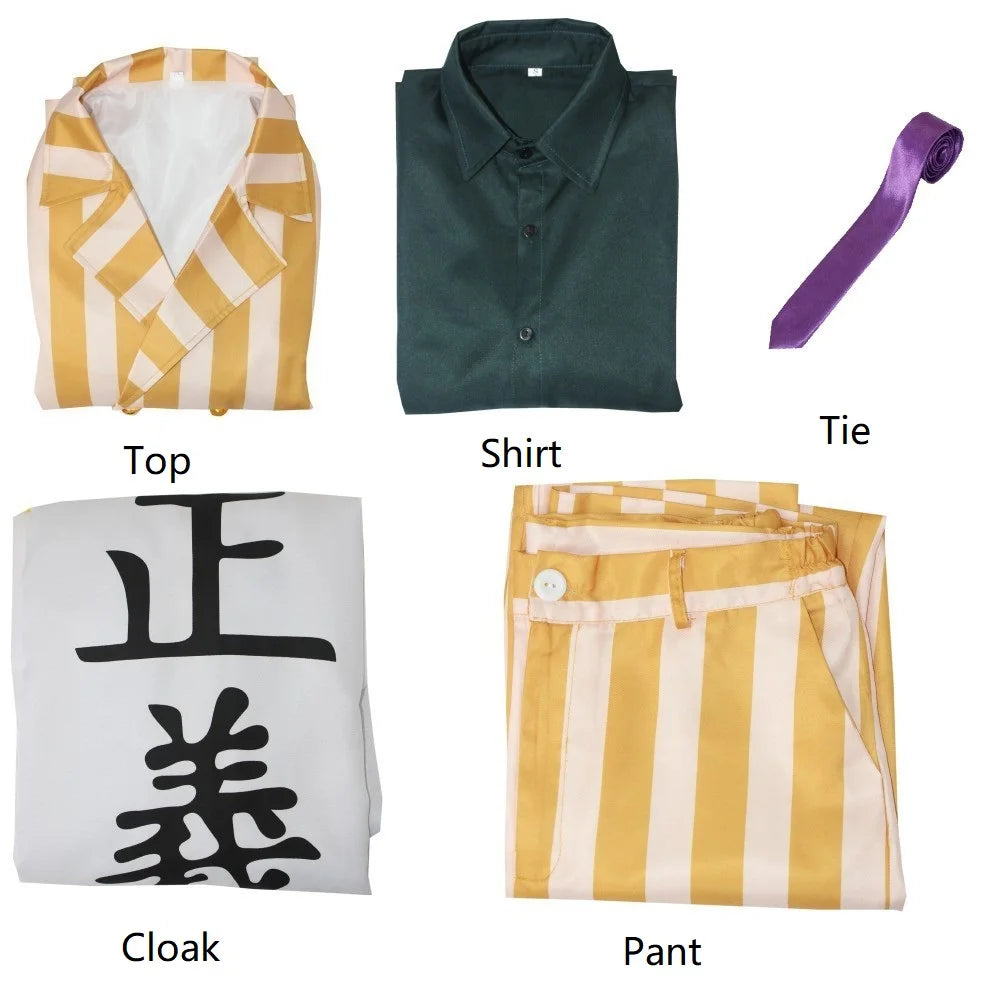 NEW Anime Borsalino Cosplay Costume Admiral Kizaru Cloak And Uniform Suit Halloween Navy General Performance Costumes