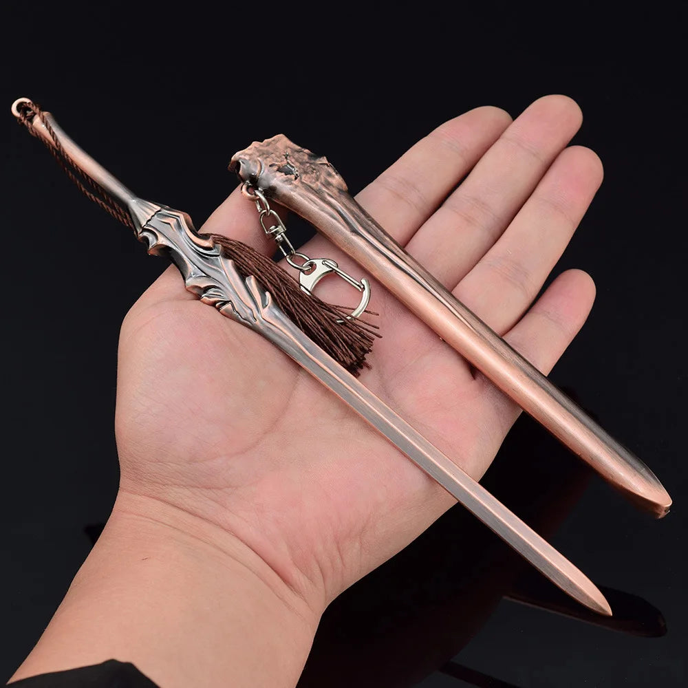 A 22cm All-Metal Weapons Model of the "Magic Wood Sword" By Du Gu Qiu Bai from the TV Series "The Legend of the Condor Heroes"