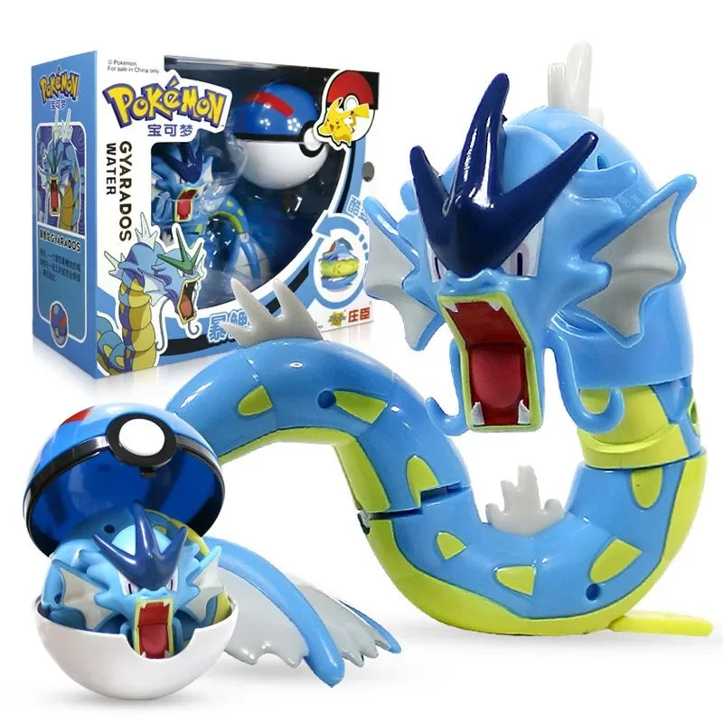 Deform Pokemon Pokeball Greninja Lucario Ball Action Figure Toy Set Mew Pikachu Dragonite Snorlax Venusaur Blastoise Elf Monster