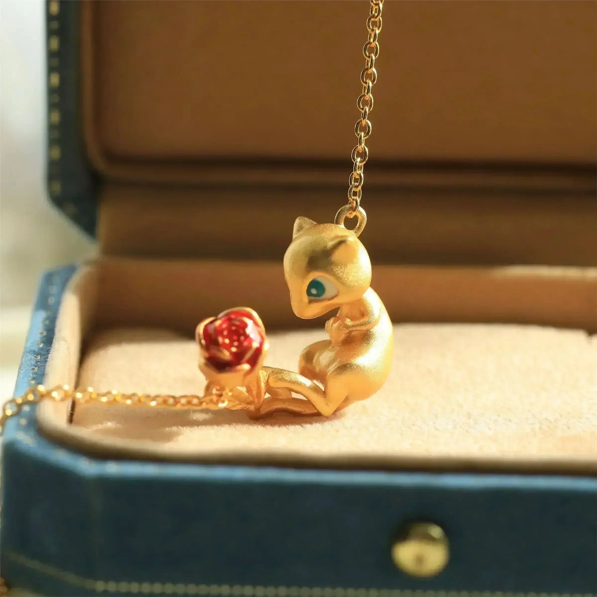 New Pokemon Espeon Snorlax Gengar Mewtwo Necklace Couple Accessories Anime Peripherals Fashion Cartoon Niche Light Luxury Gifts