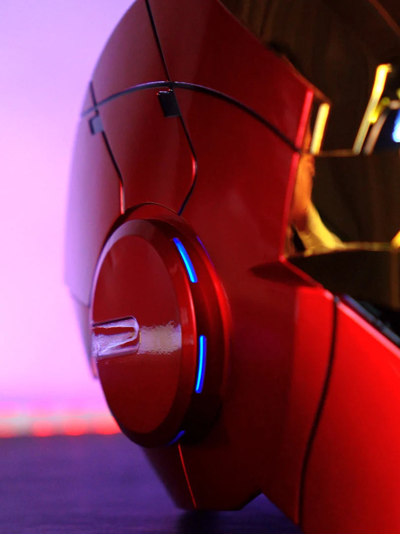 Marvel 1:1 Iron Man Mk5 Jarvis Helmet Remote Voice Control Auto Helmet Mask With Led Light Figure Boy Christmas Birthday Gift