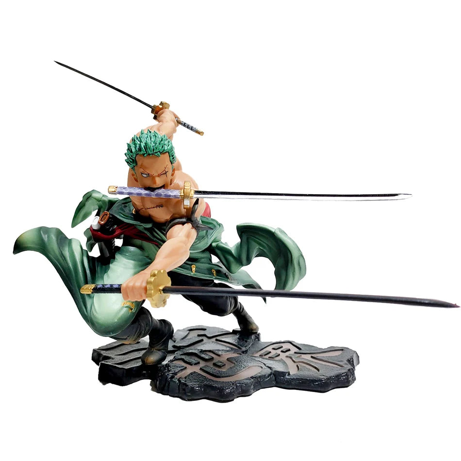 Hot One Piece 21cm Anime Figure Roronoa Zoro Three-blade Sa-maximum Manga Anime Statue Action Figure Collection Model Kid Toy