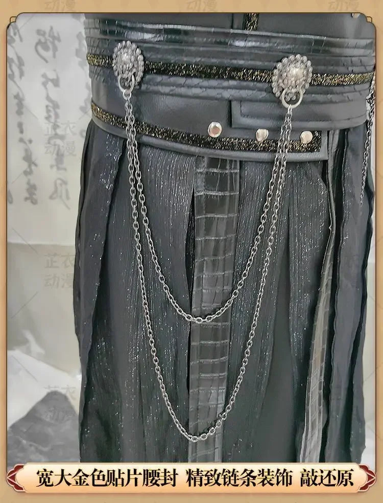 Mo Ran cosplay costume, ancient costume, black suit, Xiao Ce, Chang Geng, Gu Yun, Zhou Hui, Jin suit, Hei Shui, He Xuan cosplay,