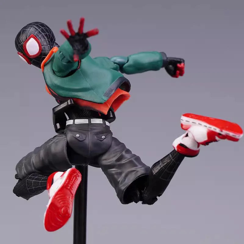 The Spider‑Verse Miles Morales Collectable Action Figure, Adjustable Joints Cool Posing Toy For Birthday Gift
