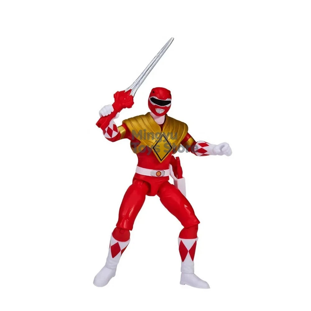 Power Rangers Black Green Red Ranger Figure Set Movable Joint Figurine With Accessories Desktop Display Collectible Toy For