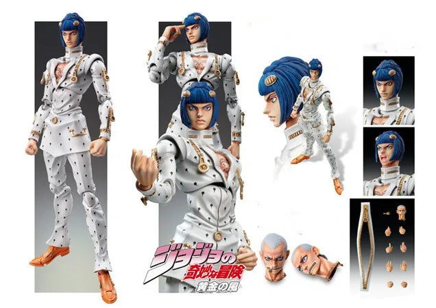 Jojo's Superimage Bruno Kujo Jotaro Apaki Movable Action Figure - Collectible Shouban Model Toy for Fans of Wonderful Adventure