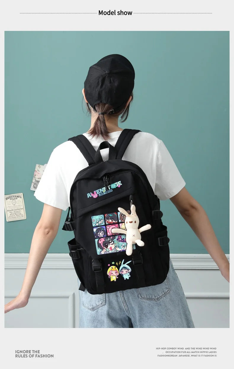 Alien Stage Anime Peripheral Kawaii Student Schoolbag Large Capacity Backpack Animation Peripheral Bag Leisure Backpack For Fans