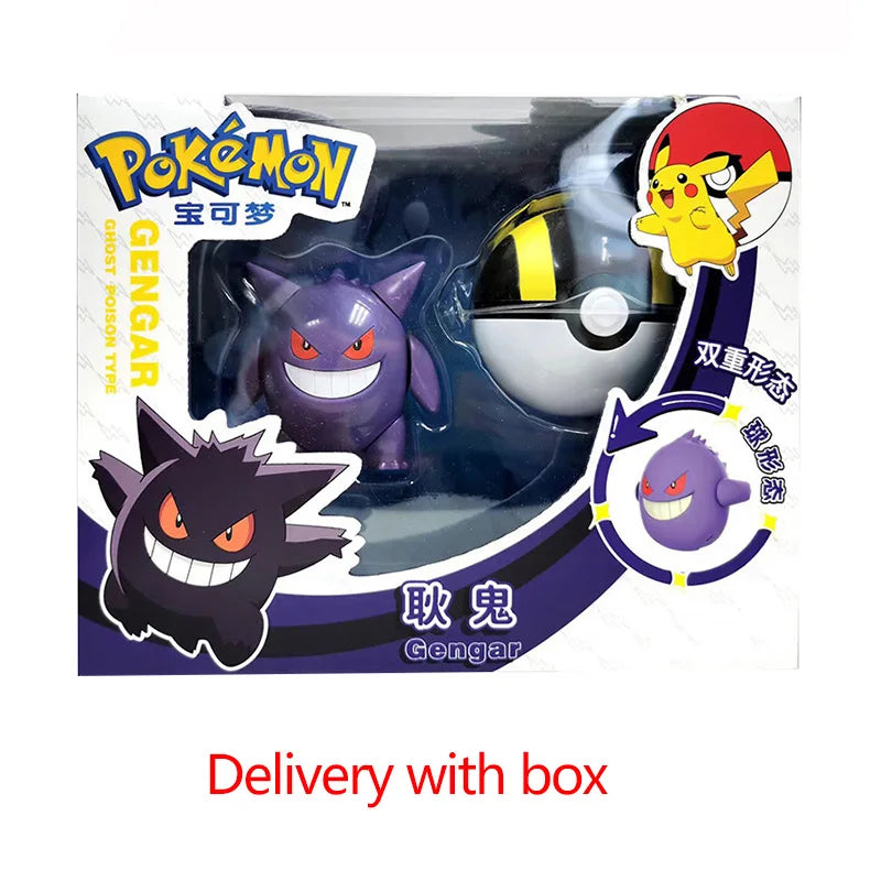 Deform Pokemon Pokeball Greninja Lucario Ball Action Figure Toy Set Mew Pikachu Dragonite Snorlax Venusaur Blastoise Elf Monster