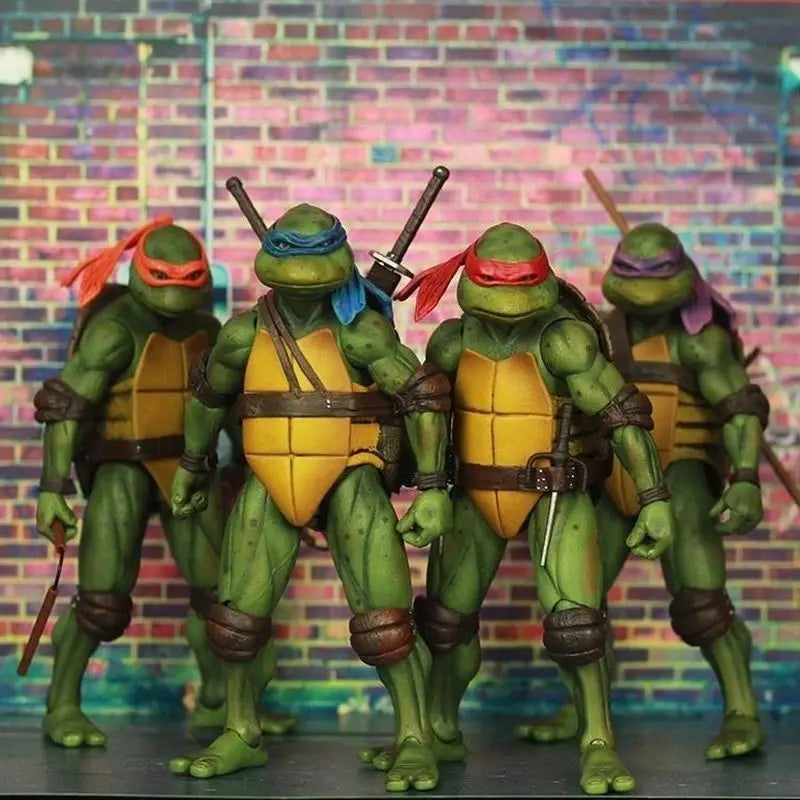 Neca Ninja Turtles 1990 Movie Version Limited Edition 7 Inch Posable Action Figure Collectible Model Toy Gift Anime Figure Model