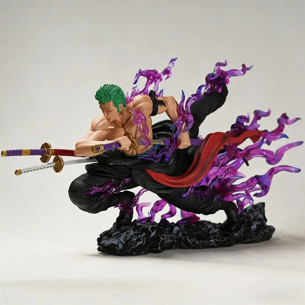 One Piece Roronoa Zoro Figure Three Sword Style PVC Statue Anime Action Figure Collectible Model Toy Fan Gift