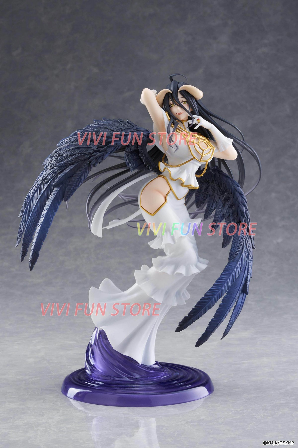 In Stock  T-most OVERLORD Albedo Pure White Devil ver.  Model Toys 29cm Beautiful girl Model Static ornaments