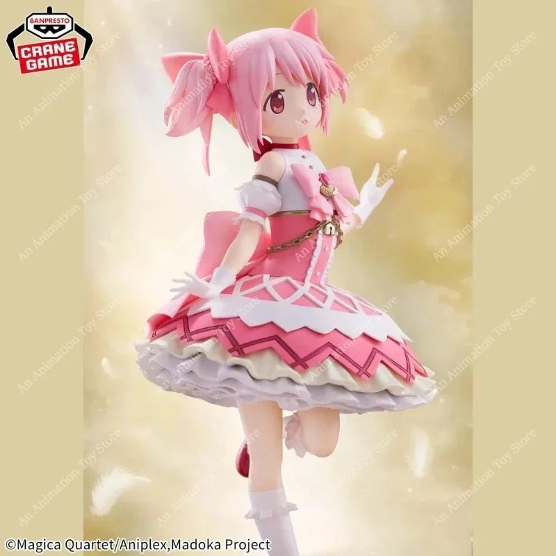 100% Original Banpresto Bandai Puella Magi Madoka Magica Kaname Madoka Battle Ver. PVC Anime Figure Collectible Home Decor Gift