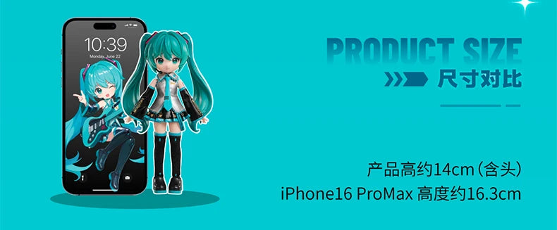 Blokees Hatsune Miku Action Figure DIY Joint Mobility Anime Assembly Figurine Toy Cartoon Doll Collection Figures Christmas Gift