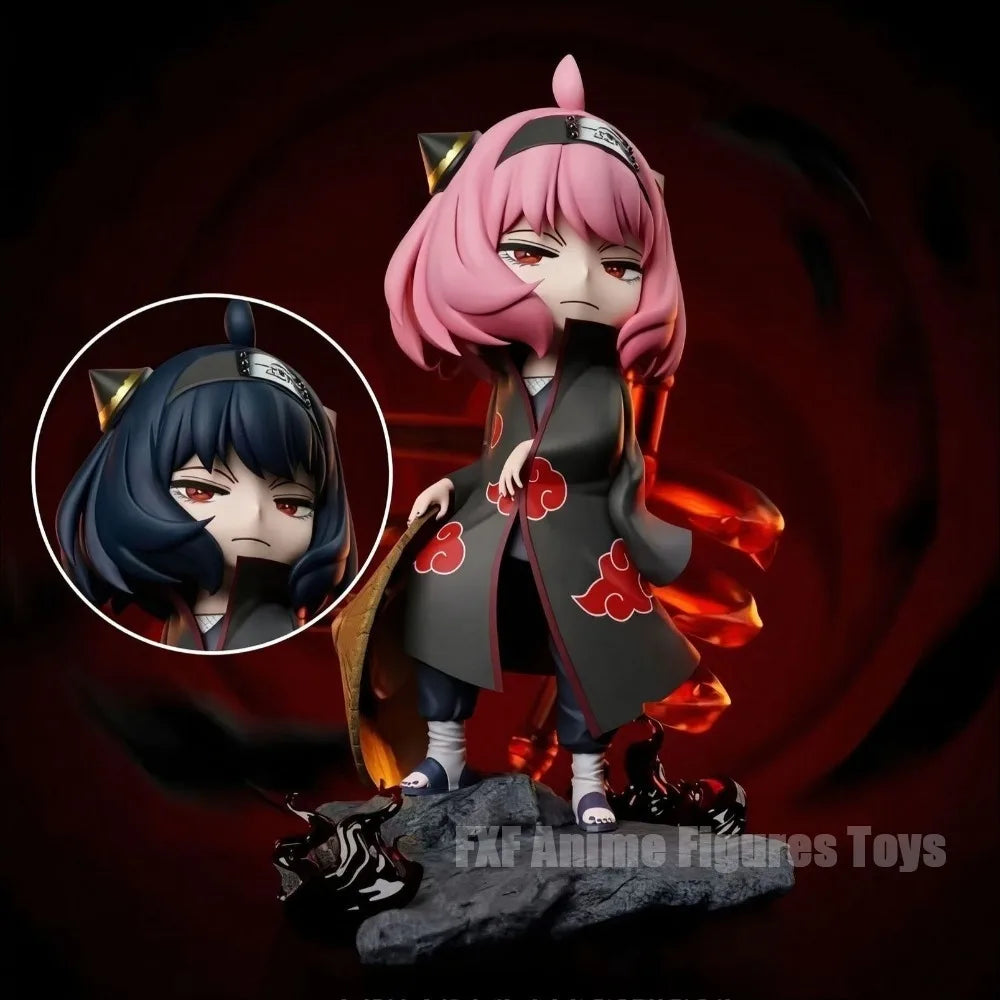 7.48in/19cm Anime Figure Anya Forger Cosplay Uchiha Itachi Action Figures Pvc Statue Collection Model Toys Gifts