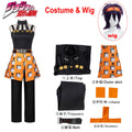 JOJO Narancia Ghirga Cosplay Costume Wig Anime Ghirga Narancia Fancy Outfit Full Set Halloween Carnival Party Women Cos Uniform