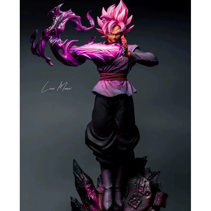 JT Statue 38cm/14.96inch Dragon Ball Z Zamasu Figure Black Goku Super Saiyan Action Figure Collection Model Toys Luminous Moon