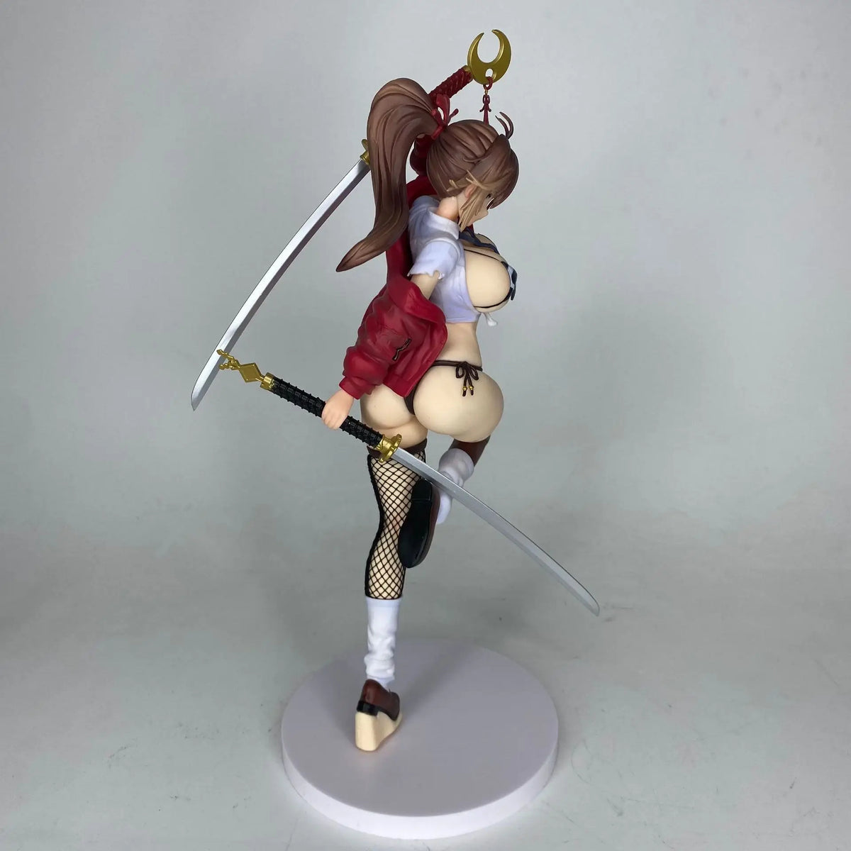 28cm Anime Dual Swords Standing Pose Figure Collectible Desktop Decoration Gift